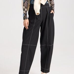 GANNI Elasticated Curve Pants, Small (SZ 34)